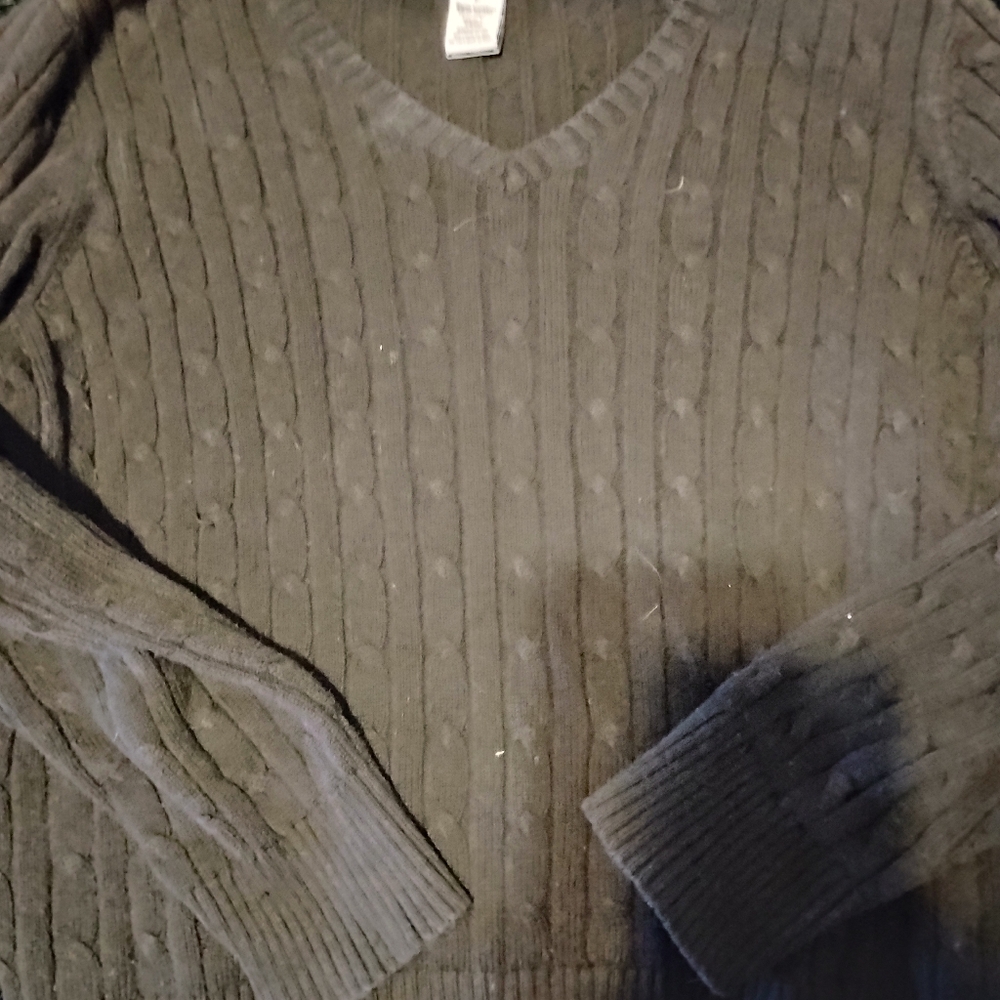 Sag Harbor Black Knit Sweater